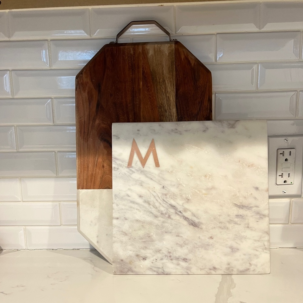 Wood & marble charcuterie board